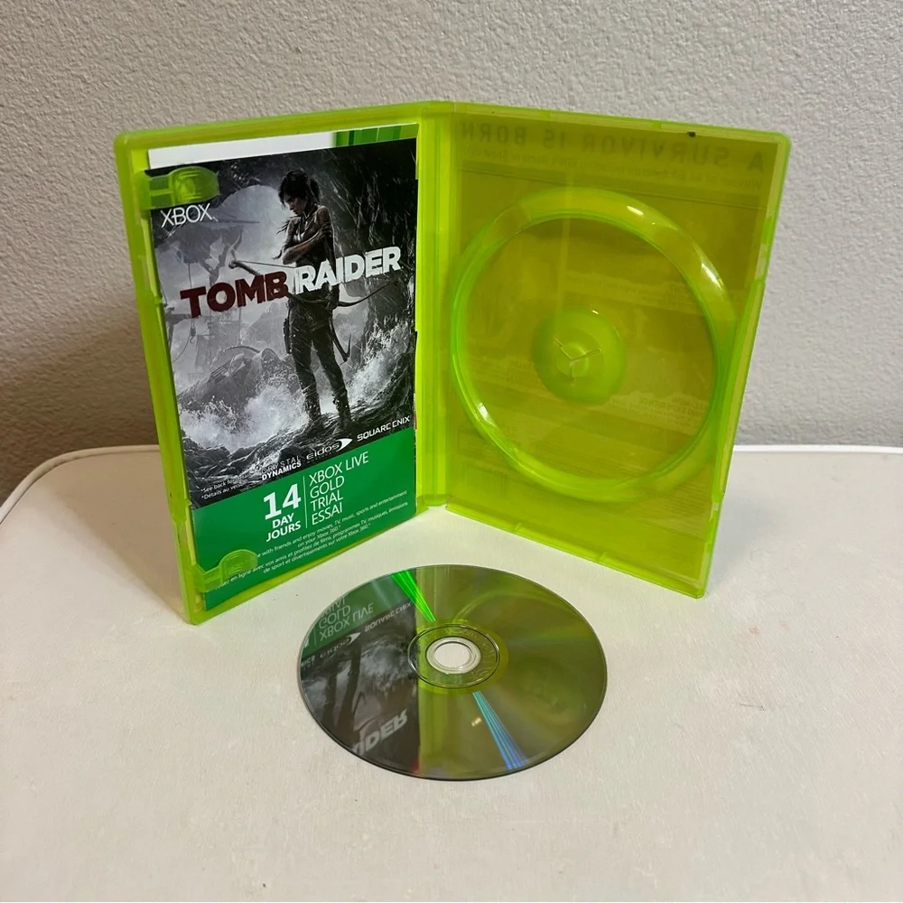 Microsoft Xbox 360 Green Tomb Raider Video Game